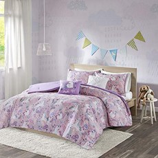 Urban Habitat Kids Comforter Vibrant Fun and Playful Unicorn Print Down Alternative All Season Chi, 단일옵션