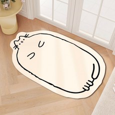 화장실 고양이 규조토 발매트 매트 40x60, 화이트_40x60cm, 화이트_40x60cm