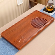 차판 찻판 다기 자단 고급차판 50 화조 테이블 카페 퇴수 다판 다기세트 빈티지, 꽃배는 해마다 물고기가 70x33 있다., 1개