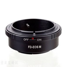 FD FL 마운트 렌즈와 EOSM EF-M 어댑터 링 EOSM / M2 / M3 / M10 미러리스 ?, 상세내용참조