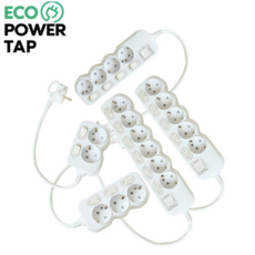에코파워탭 국산 LED 개별 멀티탭 4구 EPM-L304SS 안전커버, 40cm, 1세트
