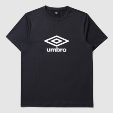 [국내백화점판] UMBRO 엄브로 24년신상 에센셜 스판 빅로고 반팔 티셔츠 (블랙)