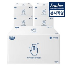 자우버 알콜스왑 소독티슈 개별포장 100매 5개, 없음, 1개 - 자우버알콜스왑