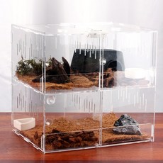 온습도계 아크릴 사육장 2구 4구 파충류 게코 도마뱀, 온습도계 아크릴사육장(4구)