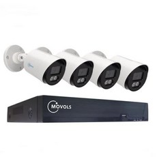  MOVOLS-보안 5MP 비디오 시스템 8x 다채로운 나이트 비전 HD 방수 CCTV 카메라 8CH H.265 DVR 레코더 감시 키트, CHINA_2T | 8CH DVR with 4 Cam 