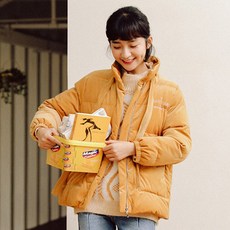 타니즈 멜피스 코듀로이 골덴 컬러 숏 패딩 점퍼