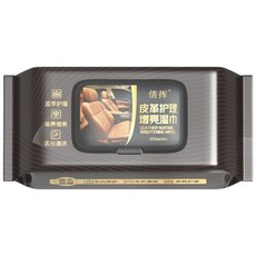 汽車皮革保養濕紙巾 80抽, 1個