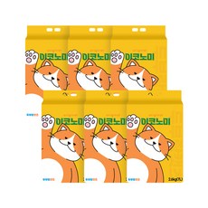 두부랑캣츠 천연 고양이 모래 오리지널, 2.6kg, 6개, 오리지날