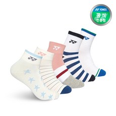 요넥스 배드민턴 양말 여성(캐주얼) 99SN016F (5켤레 1세트), 5종(1세트)
