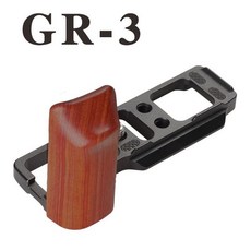 FITRADE WEPOTO Ricoh 핸드 그립 금속 브래킷 퀵 릴리스 베이스 블랙 흑단 목재 Ricoh GRiii G, GR-3-R, 01 GR-3-R