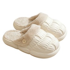 겨울 털슬리퍼 실내화 탈부착 방수 여성커플 통굽 방한 슬리퍼 Couple's slippers