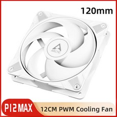 ARCTIC P 2MAX 8cm 2cm 4cm 케이스 팬 PWM 2800RPM 대용량 CPU 냉각 팬 2V 4Pin 저소음 PC 컴퓨터 케이스 쿨러, 2) P12cm White - 없음 RGB - As s, 1개