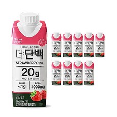 빙그레 더단백 드링크 딸기 / 단백질 음료, 250ml, 10개