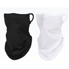 1+1)쿨넥스카프 골프 자전거 자외선차단 쿨넥워머 인증제품, 화이트+화이트