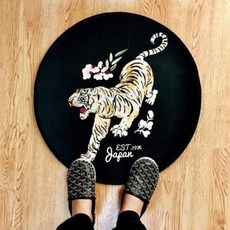 러그 카페트 아이디어 계일 요코스카 오사카의 호랑이 동물 카펫 매트한 기숙사 침실 거실, 02 사각형