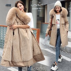 Makone여자 겨울 코트 롱 코트창주파 극복녀 겨울