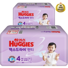 하기스 NEW 맥스드라이 팬티형 기저귀 남여공용