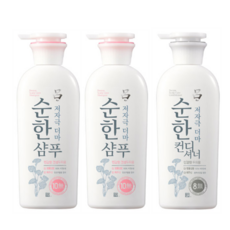 호호몰 (총3개)려 순한 저자극 더마 샴푸 400ml 2개+컨디셔너 1개 "민감한 건성 두피용. 가려움 케어!!", 1set