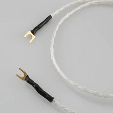 하이 퀄리티 순수 실버 LP 비닐 오디오 애호가 하이파이 오디오 케이블 앰프 접지선 6 코어, 스페이드 스페이드, 1m, 1개