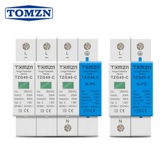AC SPD Din rail 1P NPE 3P NPE 50KA T1 T2 385V 255V House holde 서지 보호기 보호 저전압 피뢰기 장치 회로 차단기