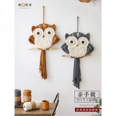 DIY 핸드위빙 부엉이 마크라메 월행잉 인테리어, 30 53cm, 옵션1