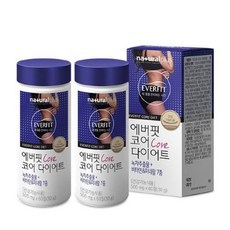 내츄럴플러스 코어다이어트60정x2병 카테킨 체지방다이어트 녹차추출물 비타민 미네랄 치커리식이섬유 나이아신 판토텐산 망간, 60정, 500mg