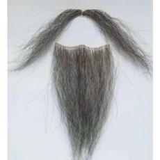 인조 콧수염 가짜 수염 팔자후 진짜 수염대신 수염 세트 소품 가짜 턱수염 소포, 07 하양팔자
