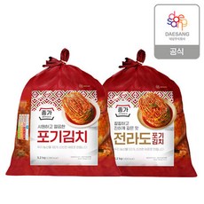 종가 종가집 중부식 포기김치5.2kg + 전라도식 포기김치5.2kg, 5.2kg, 2개