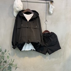 씨샵인더룸 / 해쉬 아노락 반바지 세트 2color