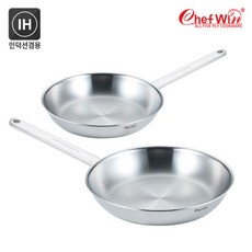 [쉐프윈] 316 스텐 통5중 커퍼코어 후라이팬 2종세트(24cm 28cm), 상세 설명 참조, 상세 설명 참조