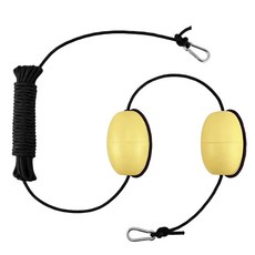 이중 수레 끝 클립 플로트 로프 부표 기어 ACCESSORIE 노란색 카약 견인 로프 보트 부동 던져 앵커 라인, 하나, 보여진 바와 같이