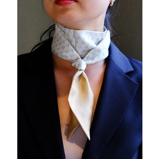 24SS [SILK100%] 베이지 헤리아토 쁘띠 실크 스카프 HISC4E611I2