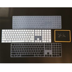 와이케이몰 애플 매직 키보드 A1843 키스킨 3종 색상 고탄력 고급 TPU 방수 키보드 커버, 블랙, 1개