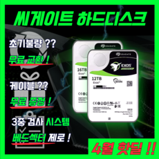 씨게이트 대용량 하드디스크 컴퓨터 CCTV 하드 3.5인치 HDD, 12TB 12테라