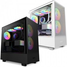 NZXT H5 Flow RGB (Matte Black) 컴퓨터 PC케이스