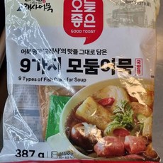 오늘좋은 고래사 9가지 모둠어묵 국탕용 387g, 일반포장 동절기만, 1개
