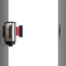 국산 스텐304 벽걸이형 통제선 벨트차단봉 3M 5cm 컨벤션 기업 학교, 청색