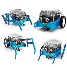 NMT 6 다리 로봇 애드온 팩이 포함 된 mbot 로봇 키트 8 세 이상 어린이를위한 4-in-1 로봇 장난감 - P030608K2WN2LG0, 기본