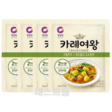 청정원 카레여왕 크림치즈, 4개, 40g