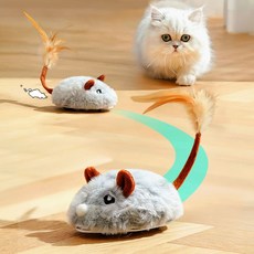 움직이는 고양이 장난감 사냥놀이 혼자 놀기 쥐돌이, 핑크, 1개