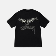스투시 반팔티셔츠 윙스판 독수리 프린트 블랙 [국내매장판] STUSSY WINGSPAN TEE