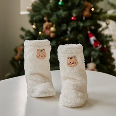 [백화점 출고] 플라넬 보아 극세사 풋워머, 돗람이(아이보리), 돗람이(아이보리)