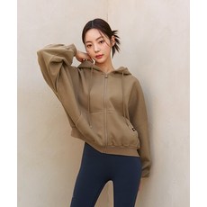 XEXYMIX 내핑 후드 집업 카페오레