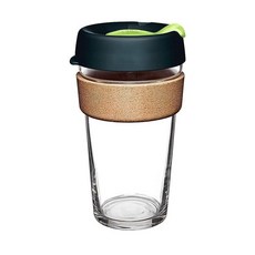 KeepCup 브루 코르크 - 재사용 가능한 커피 컵 강화 유리 및 천연 코르크 L 16온스/454ml - 문라이트 278363, 16oz/454ml, BCDEE16, 딥