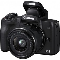 [독일] 캐논 EOS M50 시스템 카메라 미러리스 - 렌즈 EF-M 15-45mm IS STM (24.1 MP 회전 가능 및 회전, 단일옵션