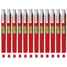 유미 상사 6.8 포켓 색연필 채점용 색연필 빨강, 1색, 12개