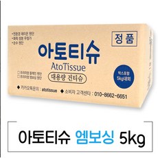 아토티슈 프리미엄 건티슈 청소포 엠보싱 5kg 3000매, 3000매내외, 1세트