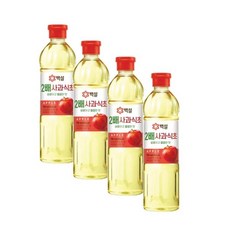 CJ 백설 2배사과식초, 4개, 900ml