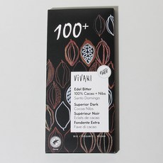 상세페이지참조 비바니 유기농 다크 100% 초콜릿 80g, 10개