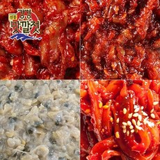 강경젓갈 [T][강경젓갈]전통 강경맛깔젓 4종세트 1호 총2kg(창난젓+조개젓+낙지젓+오징어젓 각 500g), 1개, 2kg